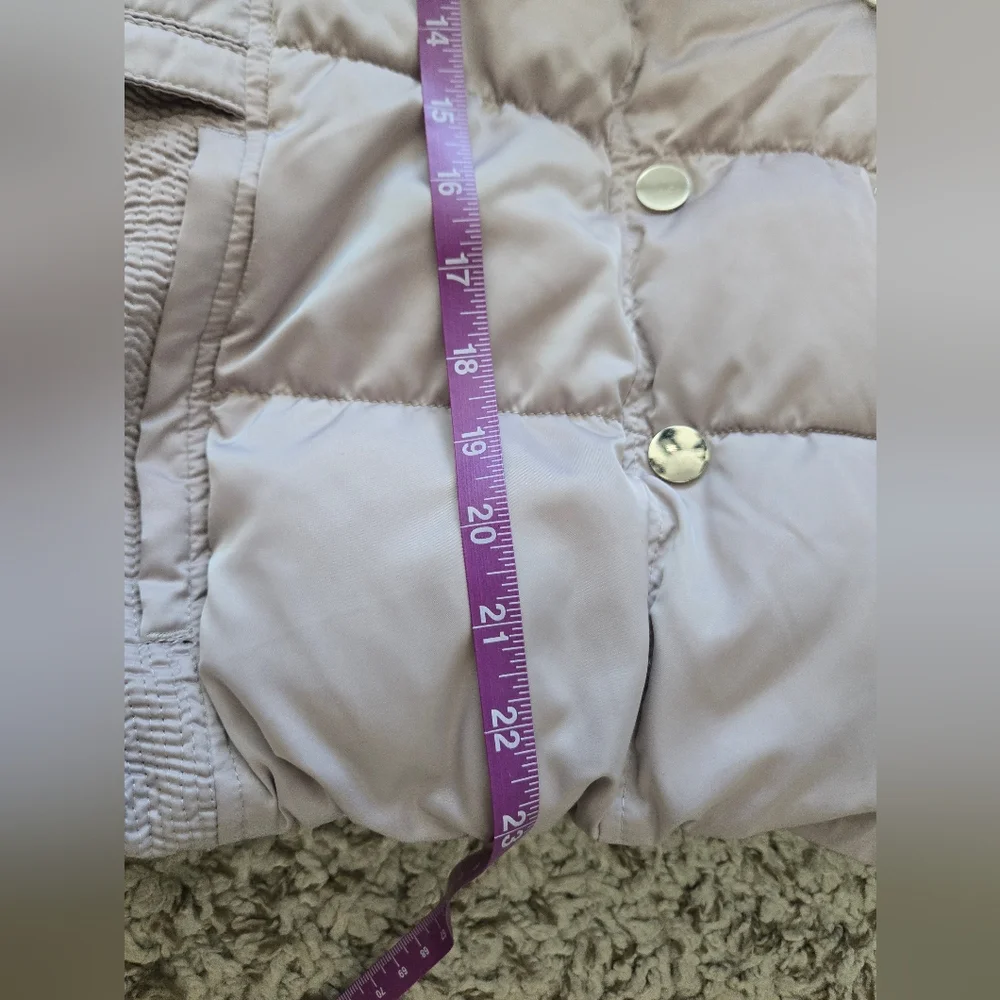 Pale Pink Quilted Down Puffer Vest Double Breasted Ever New Melbourne Woman Sz 8 - Picture 13 of 15